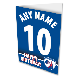 Personalised Greeting Card Chesterfield FC Name & No.