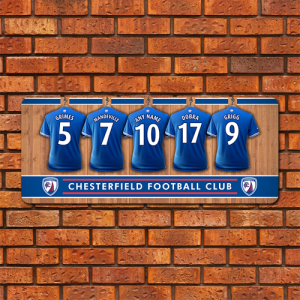 Aluminium Wall Art Chesterfield FC Changing Room 2023-24
