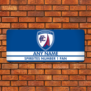 Aluminium Wall Art Chesterfield FC Crest Spireites Personalised