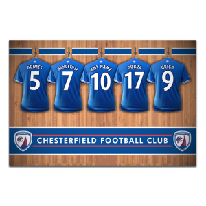 Alternative view of Aluminium Wall Art Chesterfield FC Changing Room 2023-24