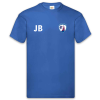 Personalised Adult Blue T-Shirt Crest Initials