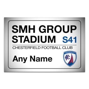 Alternative view of Aluminium Wall Art Chesterfield FC Street Sign Stadium Sign