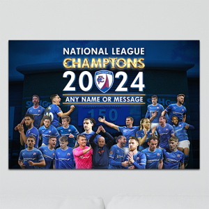 Alternative view of Aluminium Wall Art Chesterfield FC Personalised 2024 Champions Players Montage