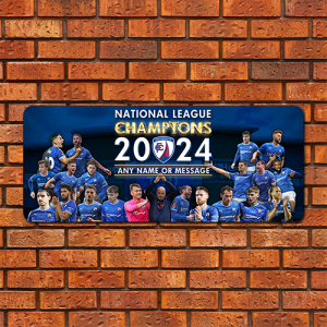 Aluminium Wall Art Chesterfield FC Personalised 2024 Champions Players Montage