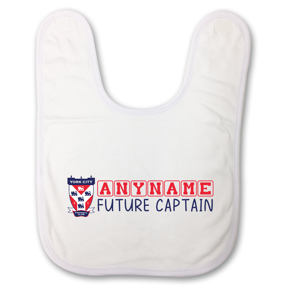 Baby Bib Personalised YCFC Future Captain