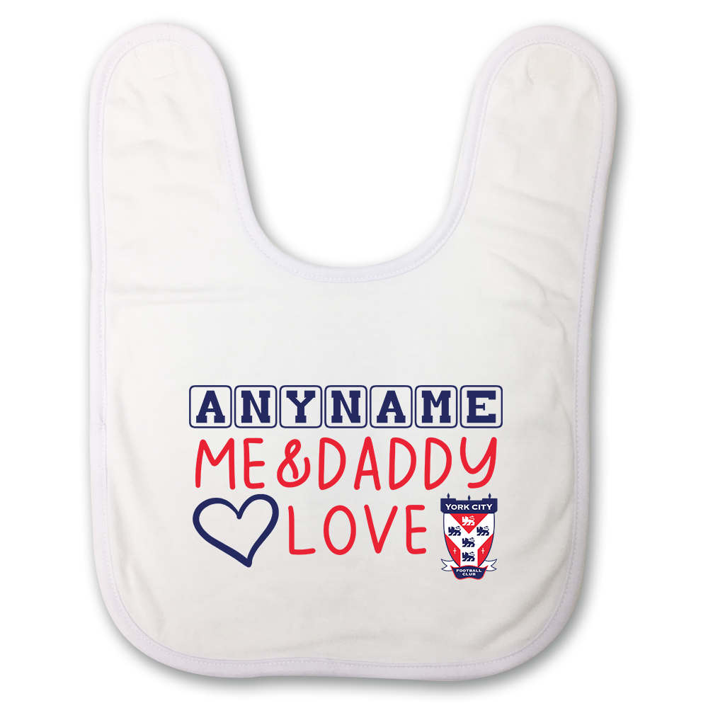 Baby Bib Personalised Me & Daddy Love YCFC