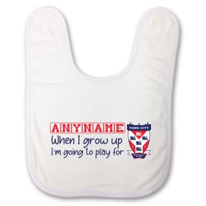 Baby Bib Personalised YCFC When I Grow Up