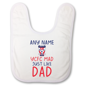 Baby Bib Personalised YCFC Mad Dad