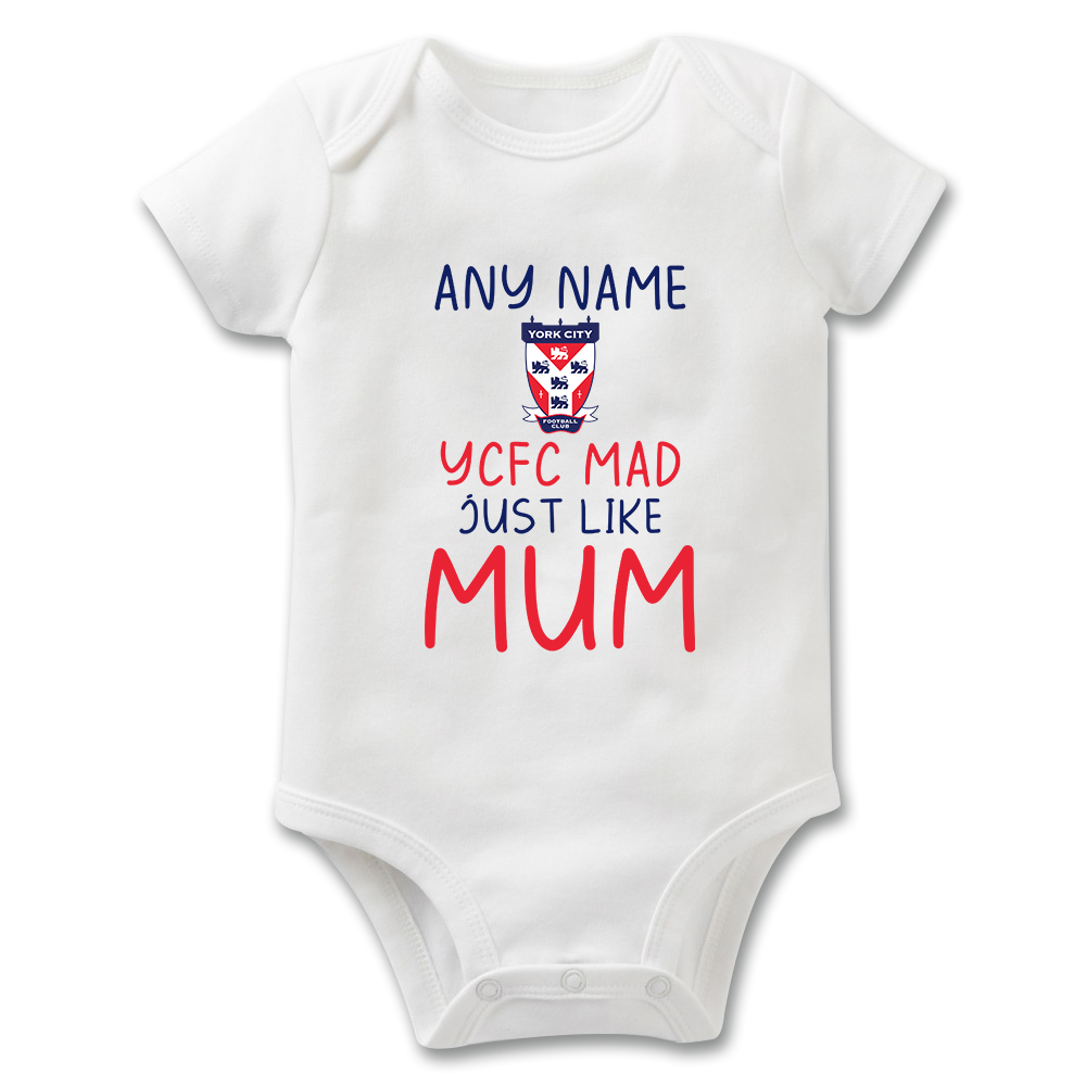 Baby Grow York City FC Mad Mum YCFC