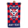 Personalised York City FC Beach Towel Chequered