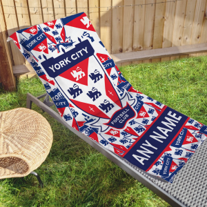 Alternative view of Personalised York City FC Beach Towel Crest Mash