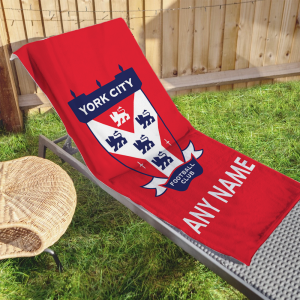 Alternative view of Personalised York City FC Beach Towel Crest