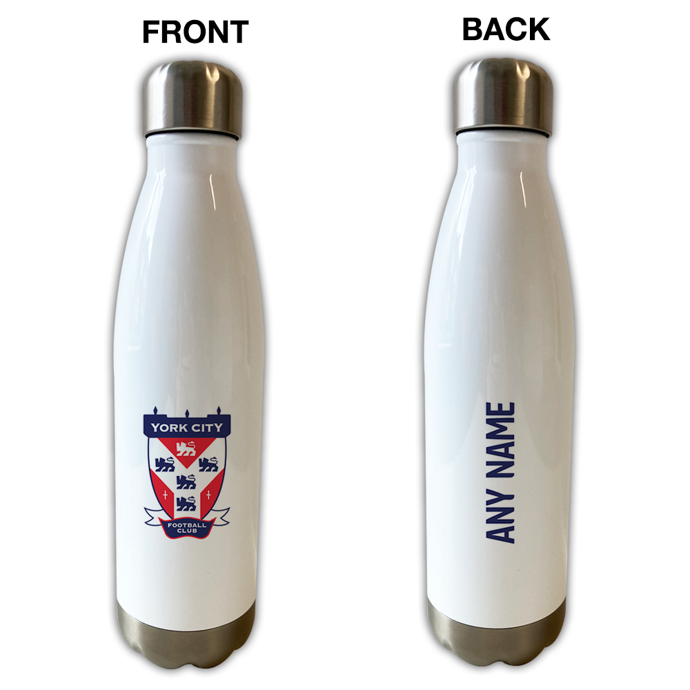 Personalised Bowling Bottle York City FC Crest
