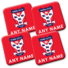 Personalised York City FC Coasters Pack Of 4 Crest