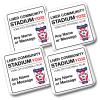 Personalised York City FC Coasters Pack Of 4 Street Sign