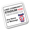 Personalised York City FC Coaster Street Sign
