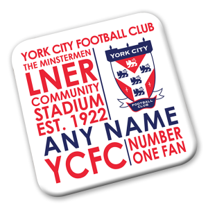Personalised York City FC Coaster Text