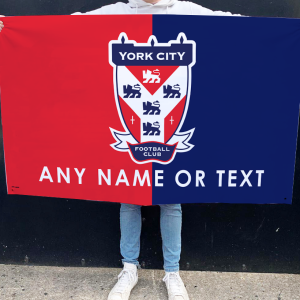 Personalised Flag York City FC Crest Add Any Text