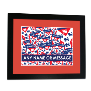 Personalised Framed Print York City FC Crest Mash