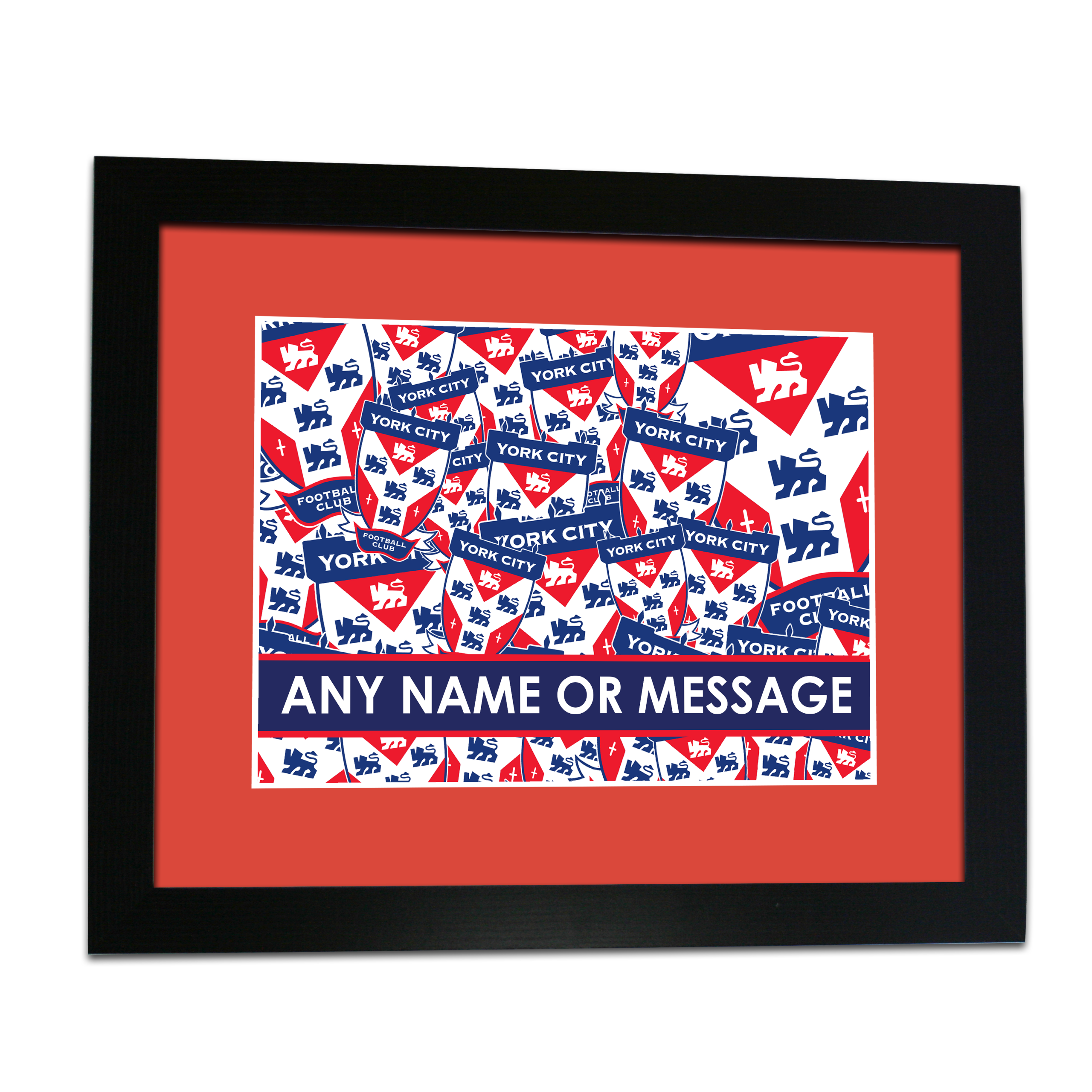 Personalised Framed Print York City FC Crest Mash