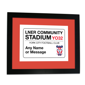 Personalised Framed Print York City FC Street Sign