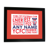Personalised Framed Print York City FC Text