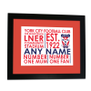 Personalised Framed Print York City FC Text Mother's Day No.1 Mum