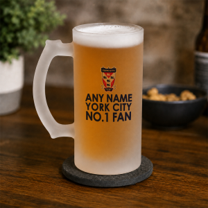 Personalised YCFC Frosted Pint Glass No.1 Fan - Image 3