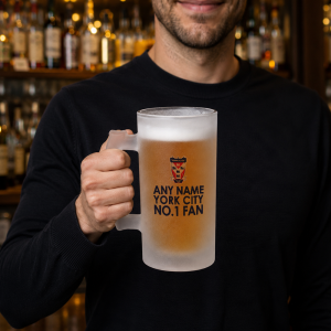 Alternative view of Personalised YCFC Frosted Pint Glass No.1 Fan