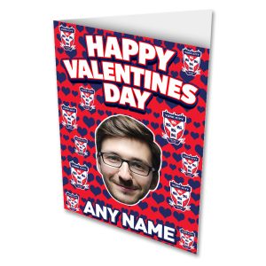 Personalised Happy Valentine's Day Greeting Card York City FC Love Hearts Photo Upload & Add Any Name
