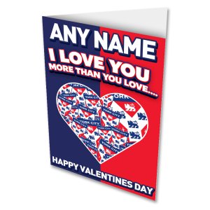 Personalised Valentine's Day Greeting Card YCFC I Love You More Than & Add Any Name