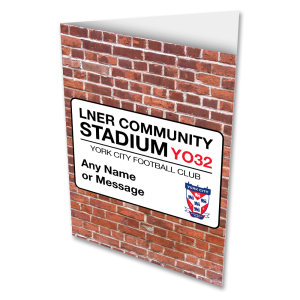 Personalised York City FC Greeting Card Stadium Street Sign Add Any Name
