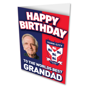 Personalised Happy Birthday Greeting Card York City FC Worlds Best Grandad Photo Upload