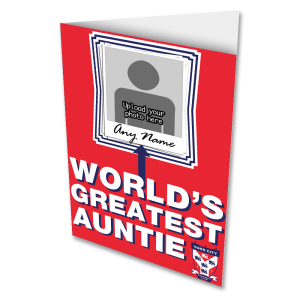 Personalised Greeting Card York City FC World's Greatest Auntie Add Any Name & Photo