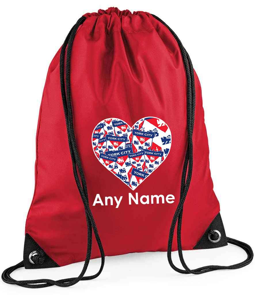 Personalised Gym Bag York City FC Crest Mash