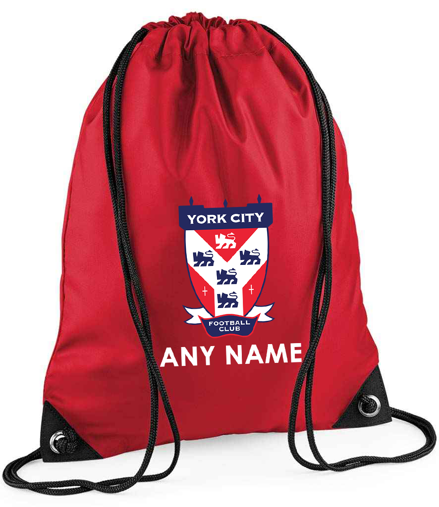 Personalised Gym Bag York City FC Crest