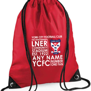 Personalised Gym Bag York City FC Text