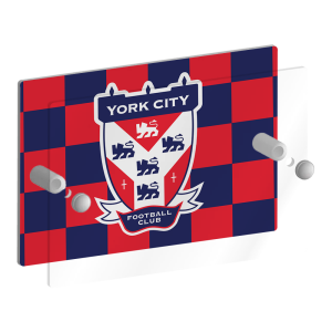 York City FC Personalised House Number Plaque Chequered - Image 3