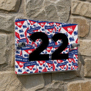 York City FC Personalised House Number Plaque Crest Mash - Image 4