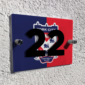 York City FC Personalised House Number Plaque Crest - Image 3