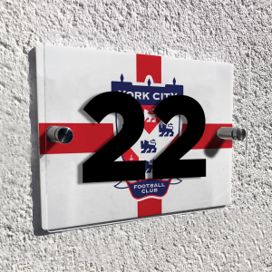 York City FC Personalised House Number Plaque St George's Flag YCFC - Image 4