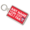 Personalised Keyring York City FC No.1 Fan Add Any Name