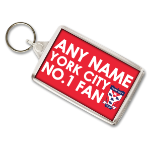 Personalised Keyring York City FC No.1 Fan Add Any Name