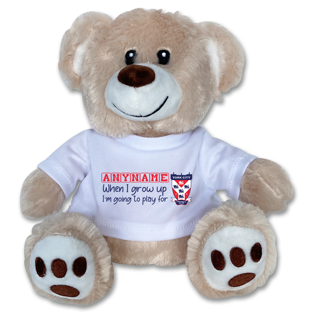 Teddy Bear Personalised York City FC When I Grow Up