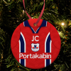 Personalised Bauble Xmas Tree Decoration York City FC Home 1997 Shirt Bauble
