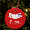 Personalised Bauble Xmas Tree Decoration York City FC Home 2011 Shirt Bauble