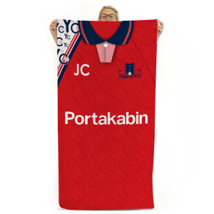 Personalised York City FC Beach Towel Home 1993 Shirt