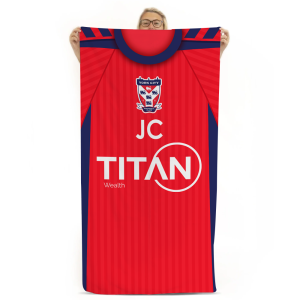 Personalised York City FC Beach Towel Home 2026/27 Shirt