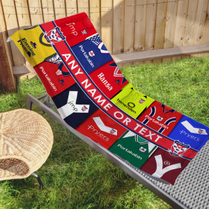 Alternative view of Personalised York City FC Beach Towel Montage Retro Shirt Beach Towel