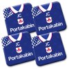 Personalised York City FC Coasters Pack Of 4 Away 1995 Shirt Coasters